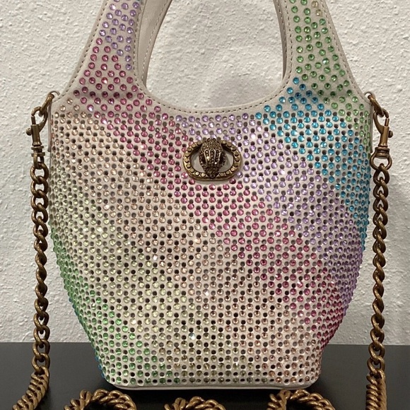 Kurt Geiger Handbags - Kurt Geiger London Small Chelsea Crystal Leather Hobo Bag NWT